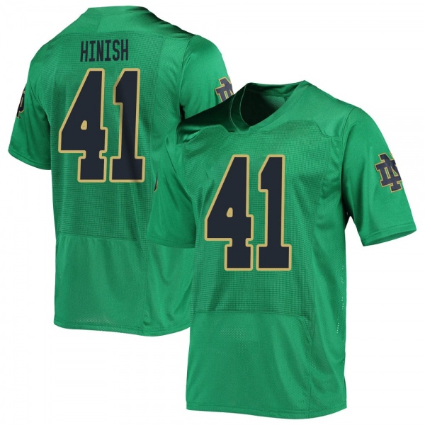 Kurt Hinish Notre Dame Fighting Irish NCAA Youth #41 Green Replica College Stitched Football Jersey TWW1755HL